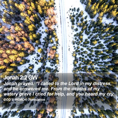 Jonah 2:2 GW Bible Verse Image