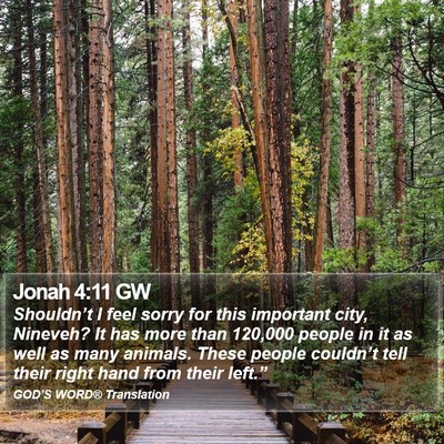 Jonah 4:11 GW Bible Verse Image
