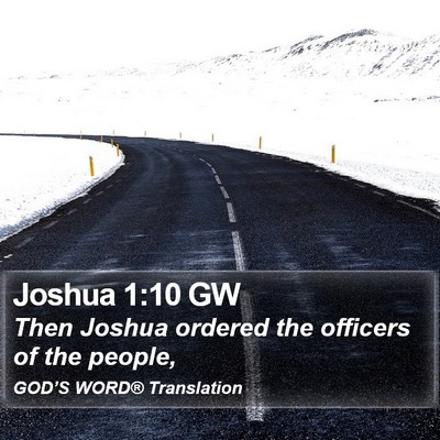 Joshua 1:10 GW Bible Verse Image