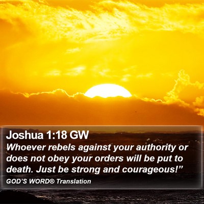 Joshua 1:18 GW Bible Verse Image