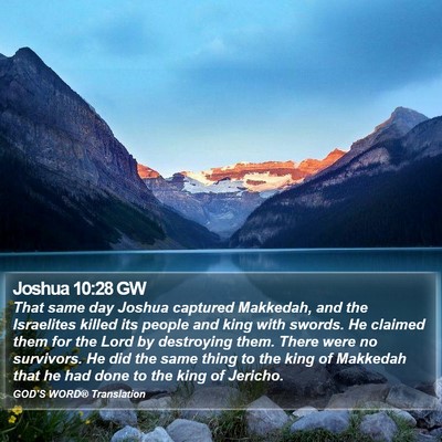 Joshua 10:28 GW Bible Verse Image