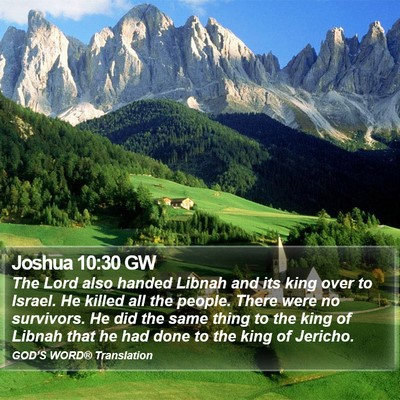 Joshua 10:30 GW Bible Verse Image