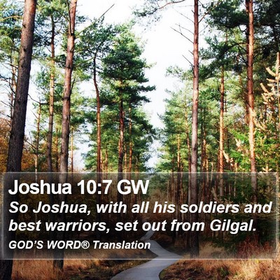 Joshua 10:7 GW Bible Verse Image