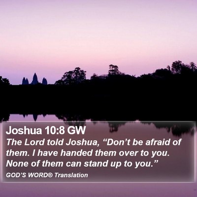 Joshua 10:8 GW Bible Verse Image