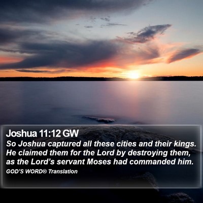 Joshua 11:12 GW Bible Verse Image