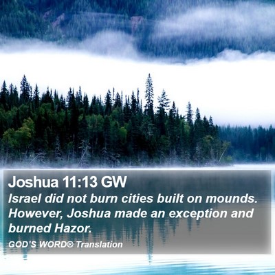 Joshua 11:13 GW Bible Verse Image