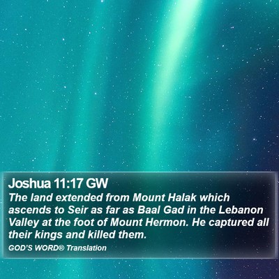 Joshua 11:17 GW Bible Verse Image