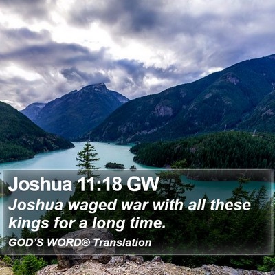 Joshua 11:18 GW Bible Verse Image