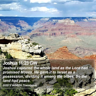 Joshua 11:23 GW Bible Verse Image