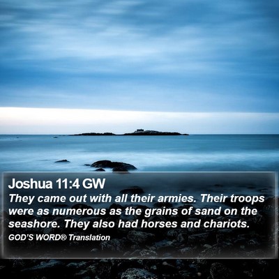 Joshua 11:4 GW Bible Verse Image