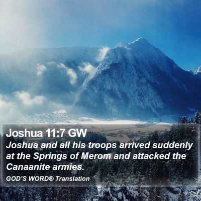 Joshua 11:7 GW Bible Verse Image