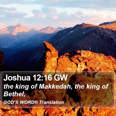 Joshua 12:16 GW Bible Verse Image