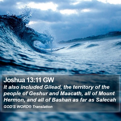 Joshua 13:11 GW Bible Verse Image
