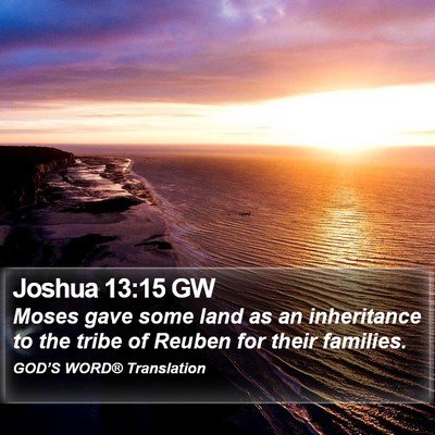 Joshua 13:15 GW Bible Verse Image