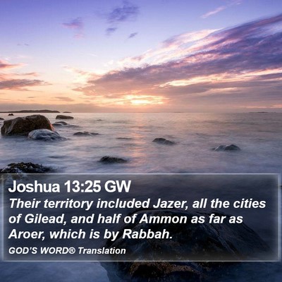 Joshua 13:25 GW Bible Verse Image