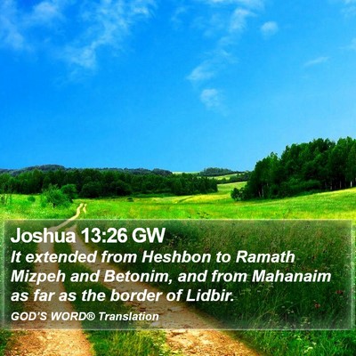 Joshua 13:26 GW Bible Verse Image