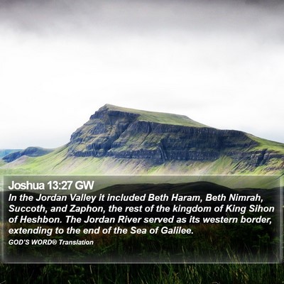 Joshua 13:27 GW Bible Verse Image