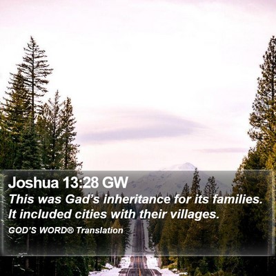 Joshua 13:28 GW Bible Verse Image