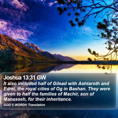 Joshua 13:31 GW Bible Verse Image