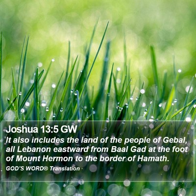 Joshua 13:5 GW Bible Verse Image