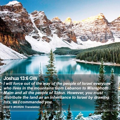Joshua 13:6 GW Bible Verse Image