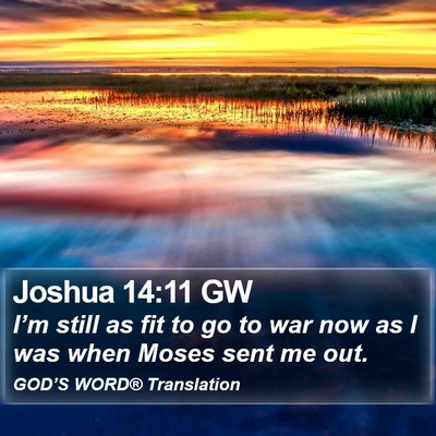 Joshua 14:11 GW Bible Verse Image