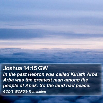 Joshua 14:15 GW Bible Verse Image