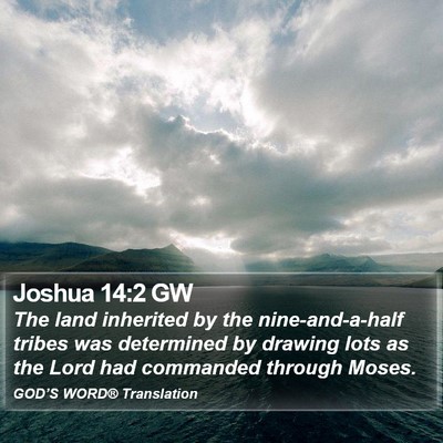Joshua 14:2 GW Bible Verse Image