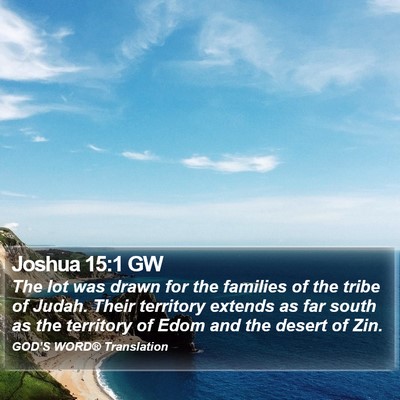 Joshua 15:1 GW Bible Verse Image