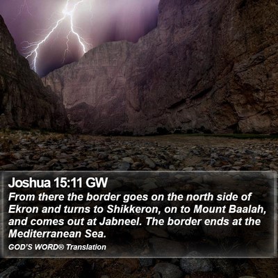 Joshua 15:11 GW Bible Verse Image