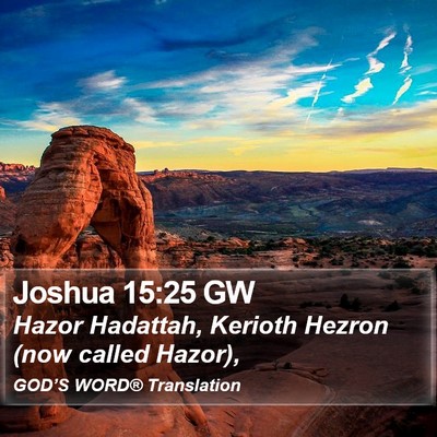 Joshua 15:25 GW Bible Verse Image