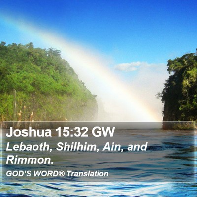 Joshua 15:32 GW Bible Verse Image