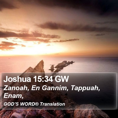 Joshua 15:34 GW Bible Verse Image