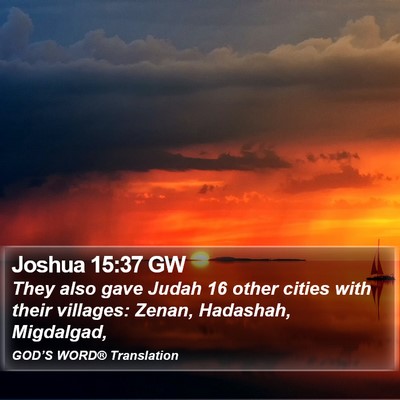 Joshua 15:37 GW Bible Verse Image