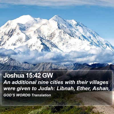 Joshua 15:42 GW Bible Verse Image