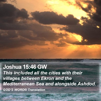 Joshua 15:46 GW Bible Verse Image