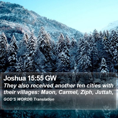 Joshua 15:55 GW Bible Verse Image