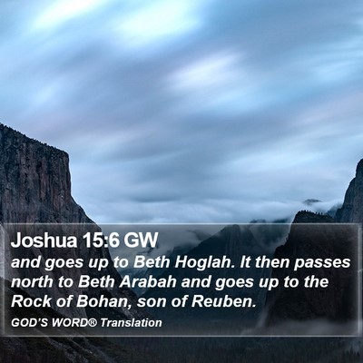 Joshua 15:6 GW Bible Verse Image
