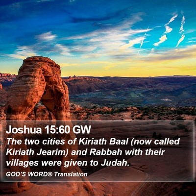 Joshua 15:60 GW Bible Verse Image