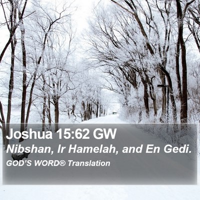 Joshua 15:62 GW Bible Verse Image