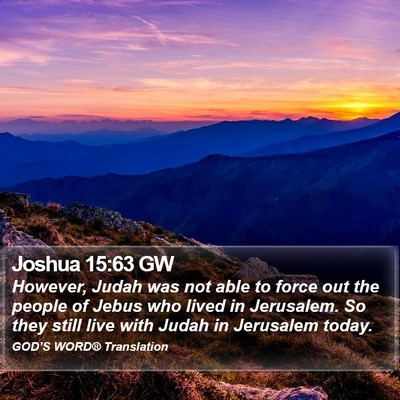 Joshua 15:63 GW Bible Verse Image