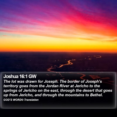 Joshua 16:1 GW Bible Verse Image
