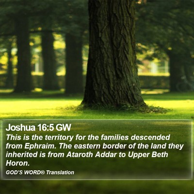 Joshua 16:5 GW Bible Verse Image
