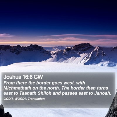 Joshua 16:6 GW Bible Verse Image