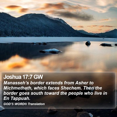 Joshua 17:7 GW Bible Verse Image