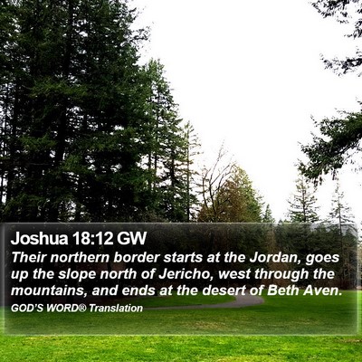 Joshua 18:12 GW Bible Verse Image