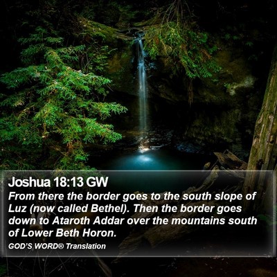 Joshua 18:13 GW Bible Verse Image