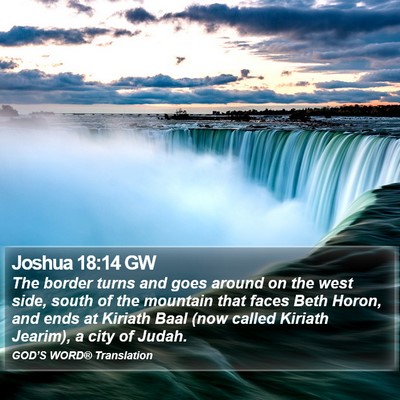 Joshua 18:14 GW Bible Verse Image