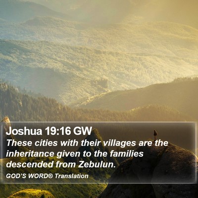 Joshua 19:16 GW Bible Verse Image