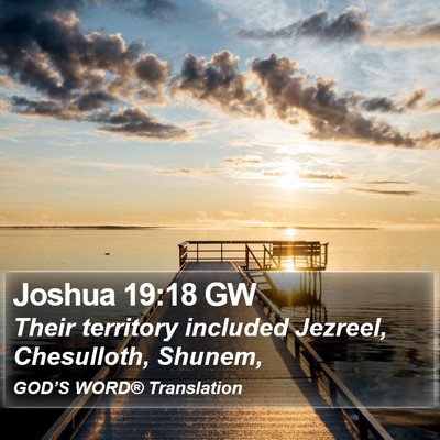 Joshua 19:18 GW Bible Verse Image